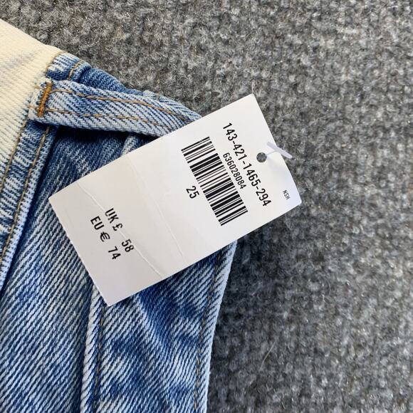 Abercrombie & Fitch Women's Micro Mini Skirt Bleached Denim Raw Jean Size 25/0 - Picture 6 of 12